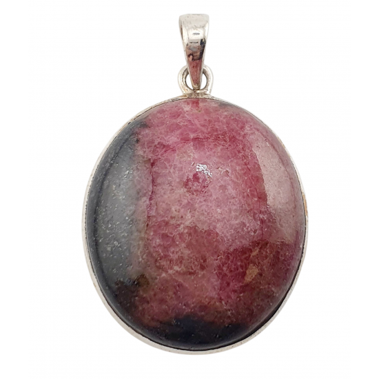 pendant rhodonite silver