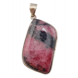 pendant rhodonite silver