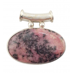 pendant rhodonite silver