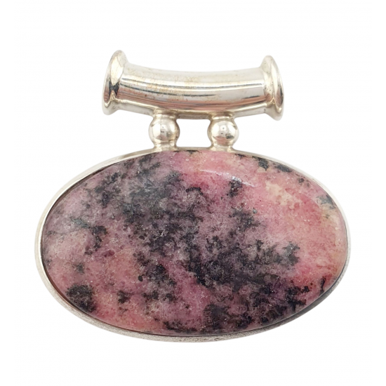 pendant rhodonite silver