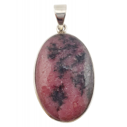 pendentif rhodonite argent