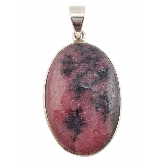 pendant rhodonite silver