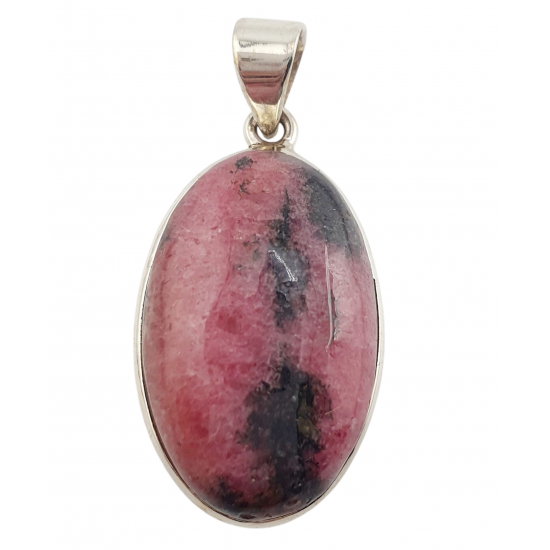 pendant rhodonite silver