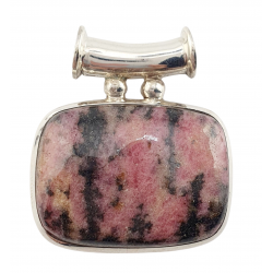 pendant rhodonite silver