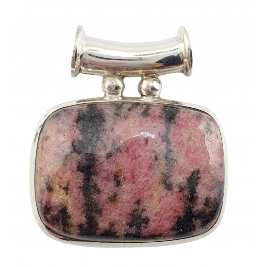 pendant rhodonite silver