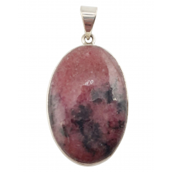 pendant rhodonite silver