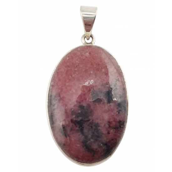 pendant rhodonite silver