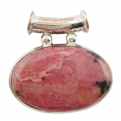 pendant rhodonite silver