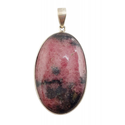 pendant rhodonite silver