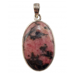 pendant rhodonite silver