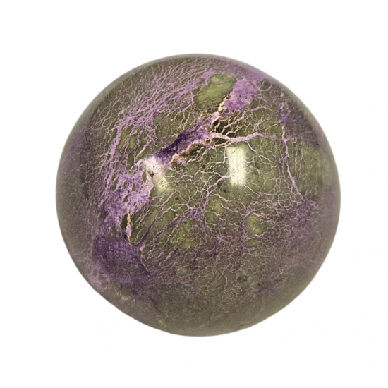Purpurite and serpentine sphere