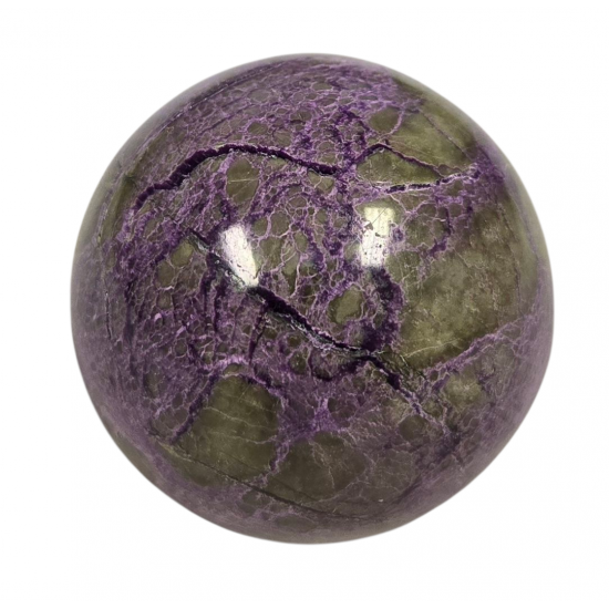 Purpurite and serpentine sphere