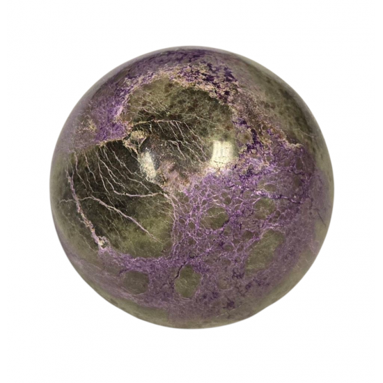 Purpurite and serpentine sphere