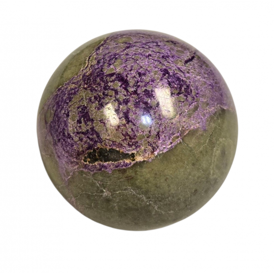 Purpurite and serpentine sphere