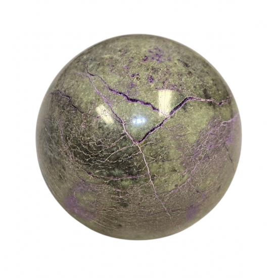 Purpurite and serpentine sphere
