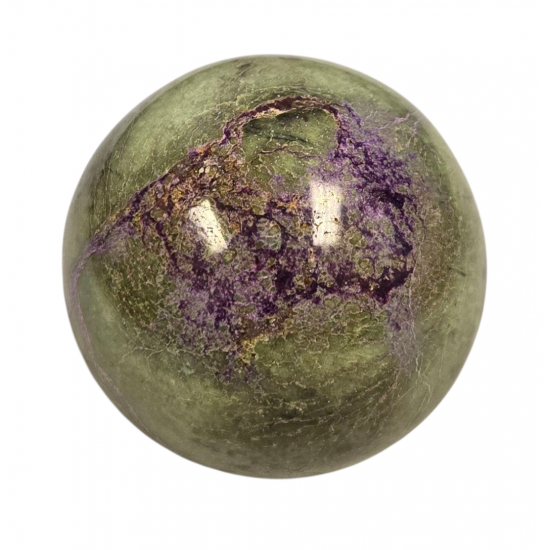 Purpurite and serpentine sphere