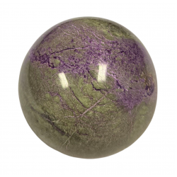 Purpurite and serpentine sphere
