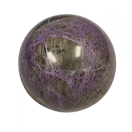 Purpurite and serpentine sphere