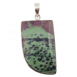 pendant zoisite and ruby silver
