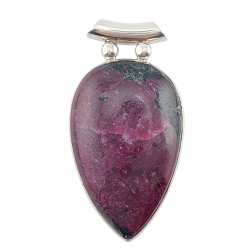 pendentif zoisite et rubis argent