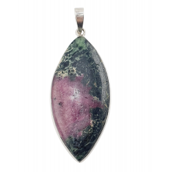 pendentif zoisite et rubis argent