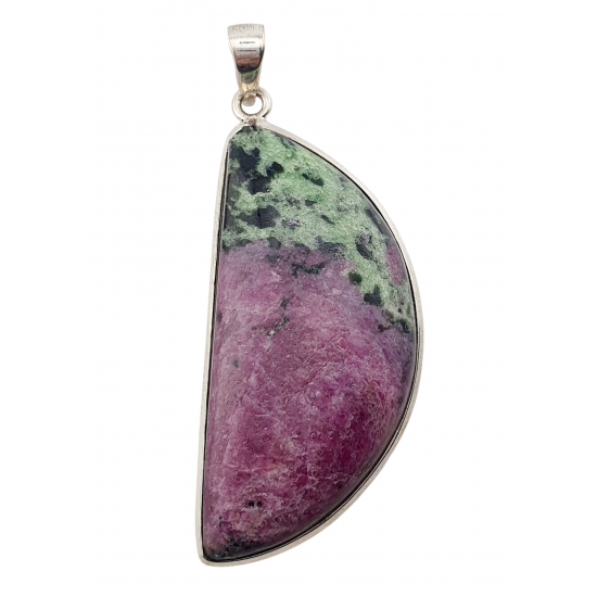 pendant zoisite and ruby silver