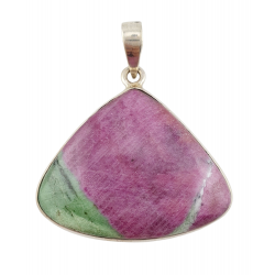 pendant zoisite and ruby silver