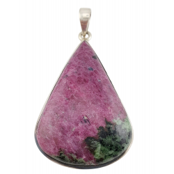 pendentif zoisite et rubis argent