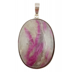 pendant ruby - feldspath silver