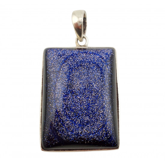 pendant blue goldstone silver