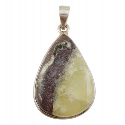 pendant Yellow chrysoprase silver