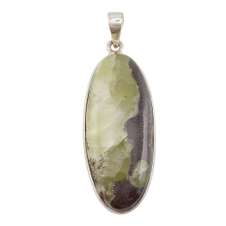pendant Yellow chrysoprase silver