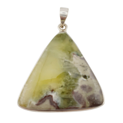 pendant Yellow chrysoprase silver