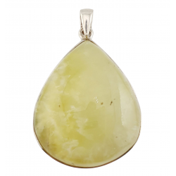 pendentif chrysoprase jaune argent