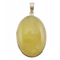 pendant Yellow chrysoprase silver