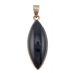 pendant black tourmaline silver