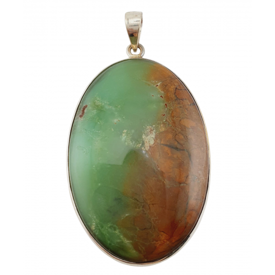 pendant chrysoprase silver