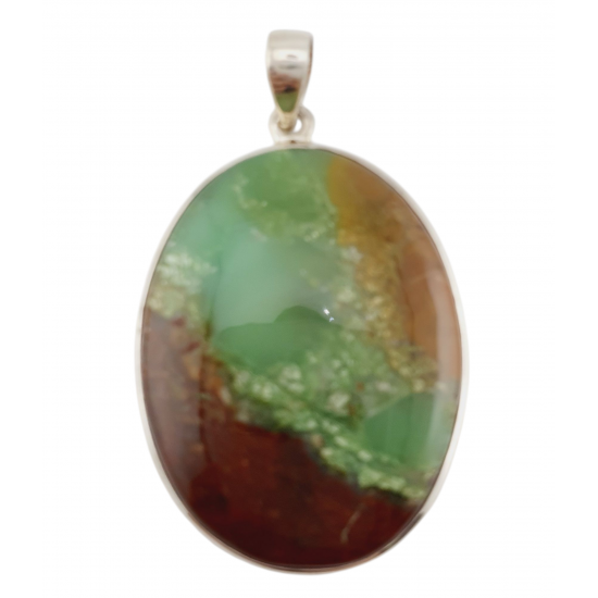 pendant chrysoprase silver