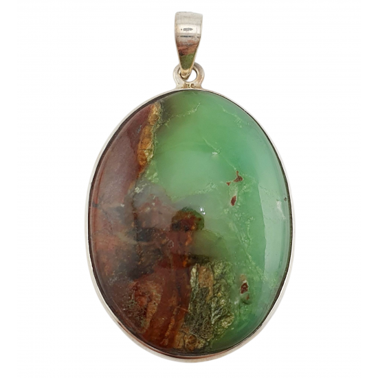 pendant chrysoprase silver