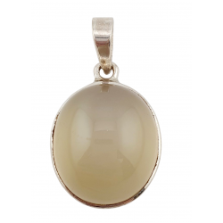 pendentif pierre de lune orange argent