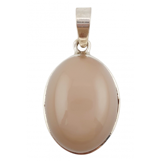 pendant peach moonstone silver