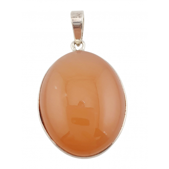 pendant peach moonstone silver pendant peach moonstone silver