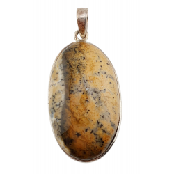 pendant psilomelane dendrit silver