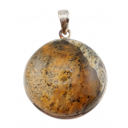 pendant psilomelane dendrit silver