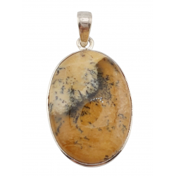 pendant psilomelane dendrit silver