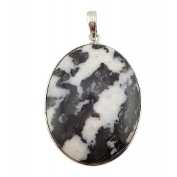 pendant zebra marble silver
