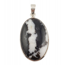 pendant zebra marble silver