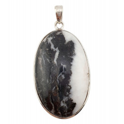 pendant zebra marble silver
