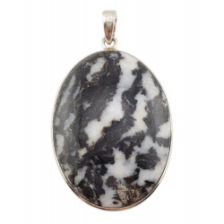 pendant zebra marble silver