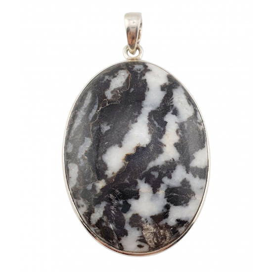 pendant zebra marble silver